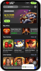 Capospin Casino Mobile app