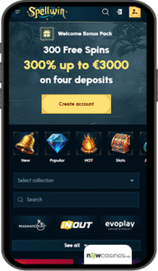 SpellWin Casino Mobile app