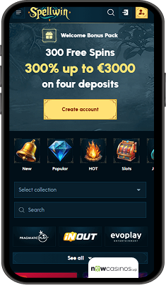 SpellWin Casino Mobile app