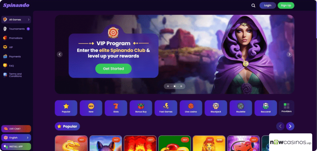 Spinando Casino Review